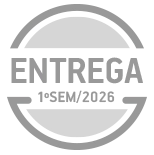 selo com o aviso que a entrega do empreendimento ocorre no 1º semestre de 2026